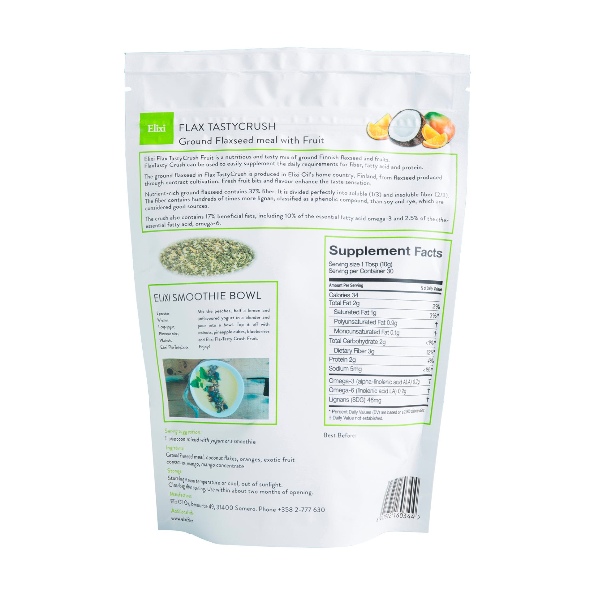 Tasty Finnish Flaxseed Crush with Fruit Flavor