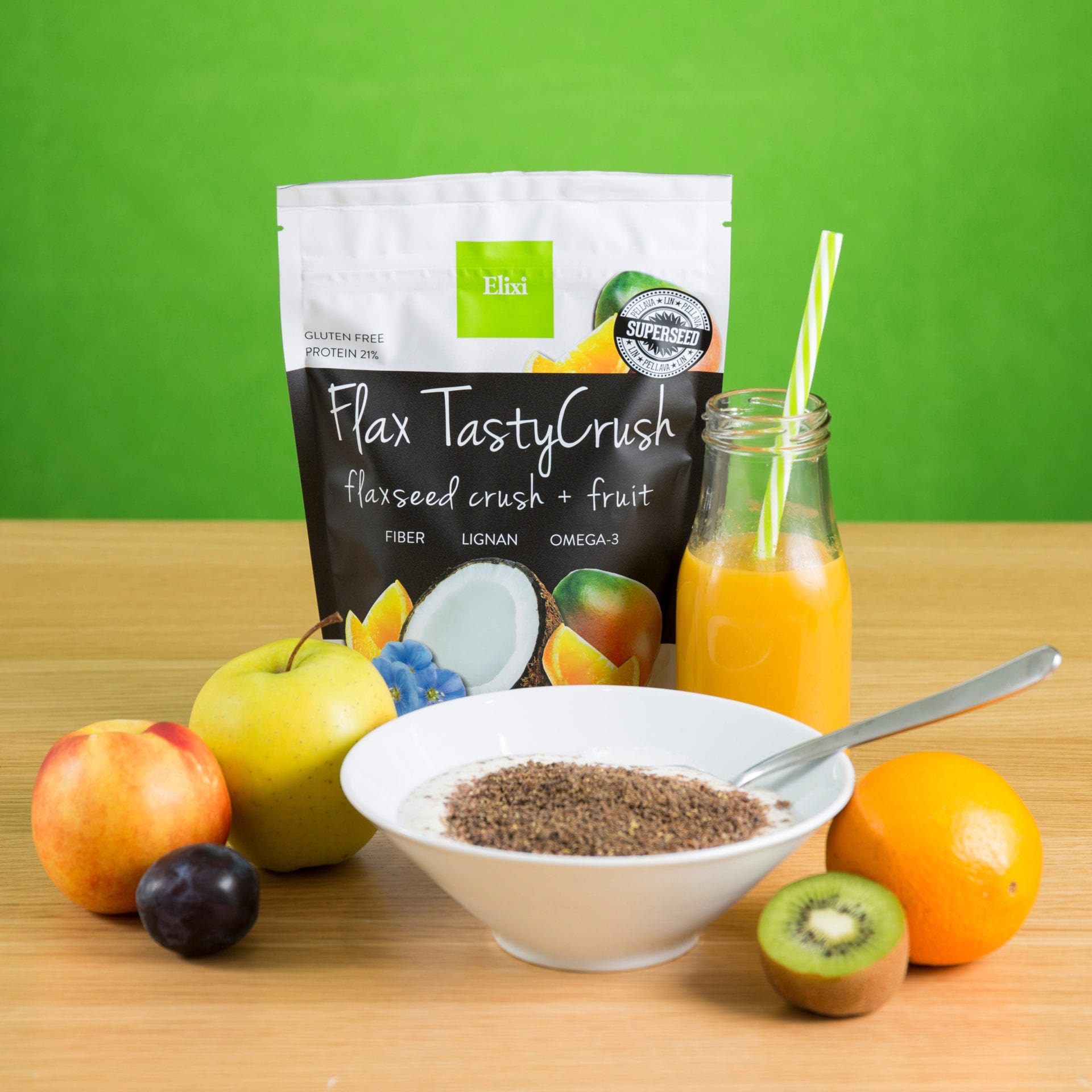 Fruit-flavoured Flaxseed Crush by Elixi Oil