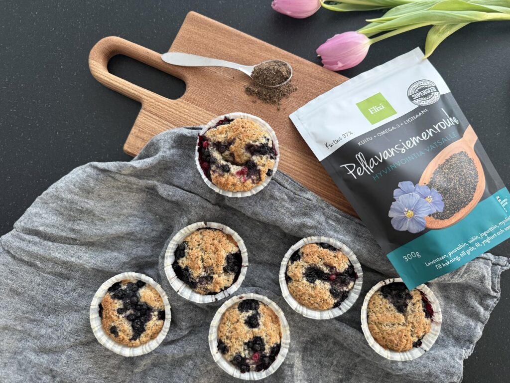 astetta terveellisemmät mustikkamuffinit