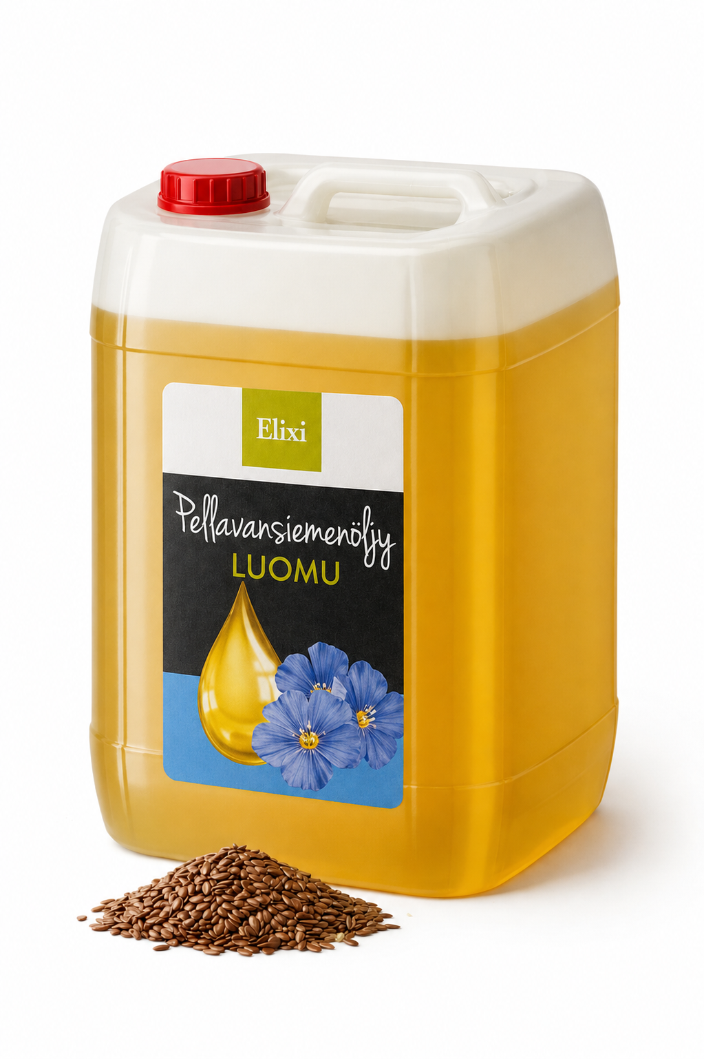 Cold-pressed organic flaxseed oil